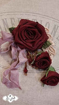 Brooch Ribbon Roses - Let Love Clothing