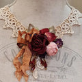 Vintage Lace & Rose Neckpiece/Brooch - Let Love Clothing