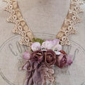 Vintage Lace & Rose Neckpiece/Brooch - Let Love Clothing