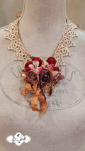 Vintage Lace & Rose Neckpiece/Brooch - Let Love Clothing