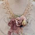 Vintage Lace & Rose Neckpiece/Brooch - Let Love Clothing