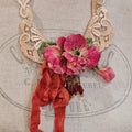 Vintage Lace & Rose Neckpiece - Let Love Clothing