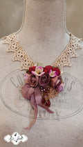 Vintage Lace & Rose Neckpiece/Brooch - Let Love Clothing