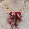 Vintage Lace & Rose Neckpiece/Brooch - Let Love Clothing
