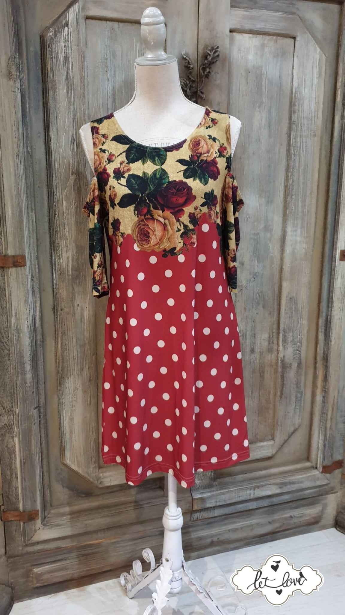 Cold Shoulder Dress - Let Love Clothing