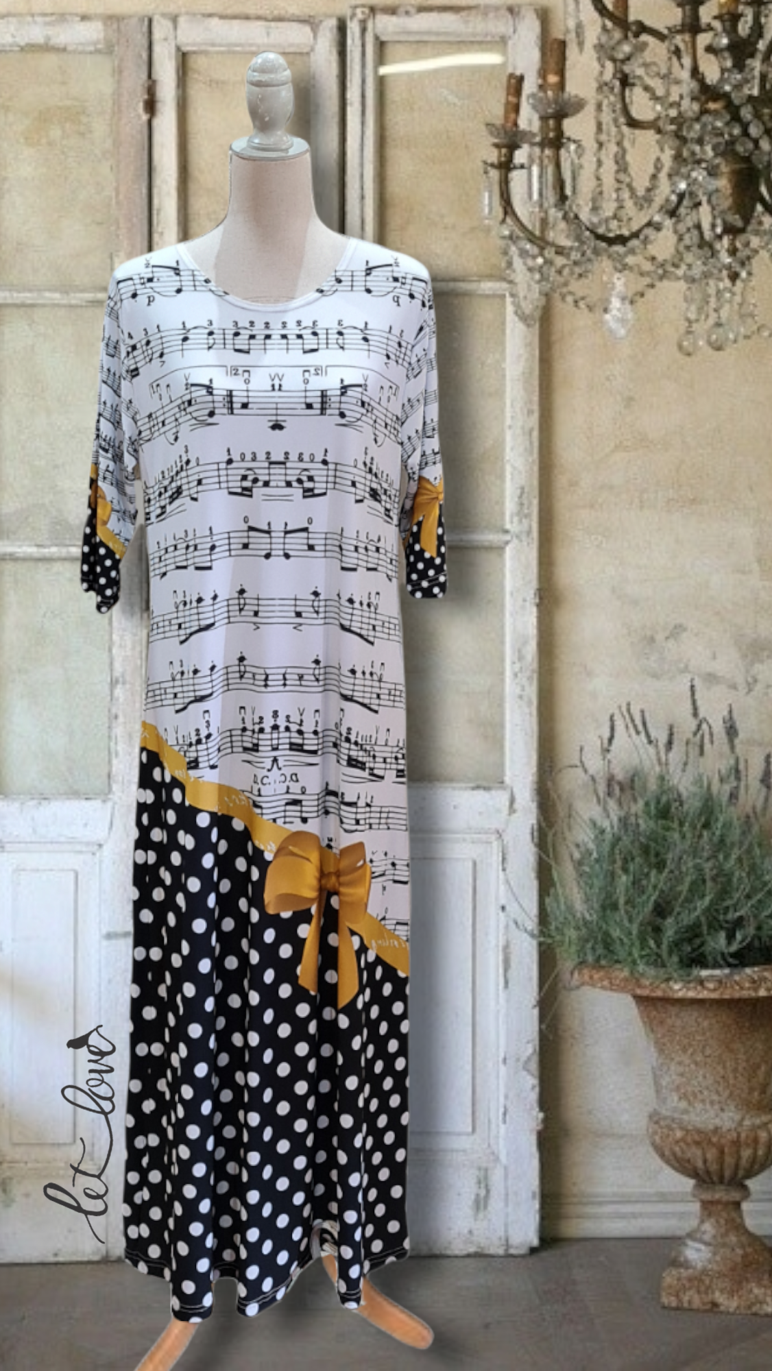 Ankle Length Dress with Sleeves - Let Love Clothing