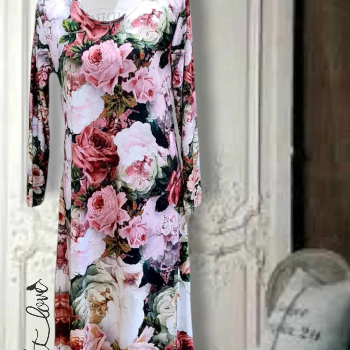 Ankle Length Dress with Sleeves - Let Love Clothing