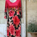 Ankle Length Dress with Sleeves - Let Love Clothing