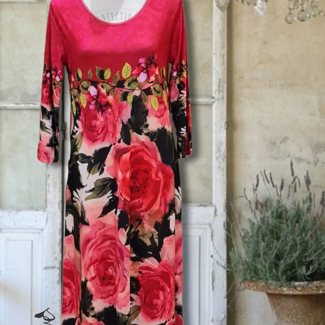 Ankle Length Dress with Sleeves - Let Love Clothing