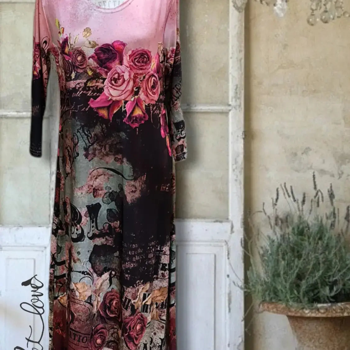 Ankle Length Dress with Sleeves - Let Love Clothing