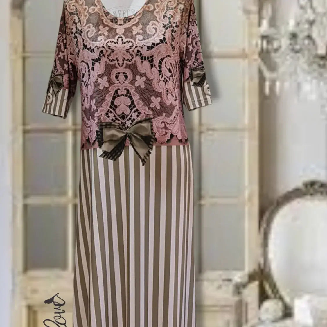 Ankle Length Dress with Sleeves - Let Love Clothing
