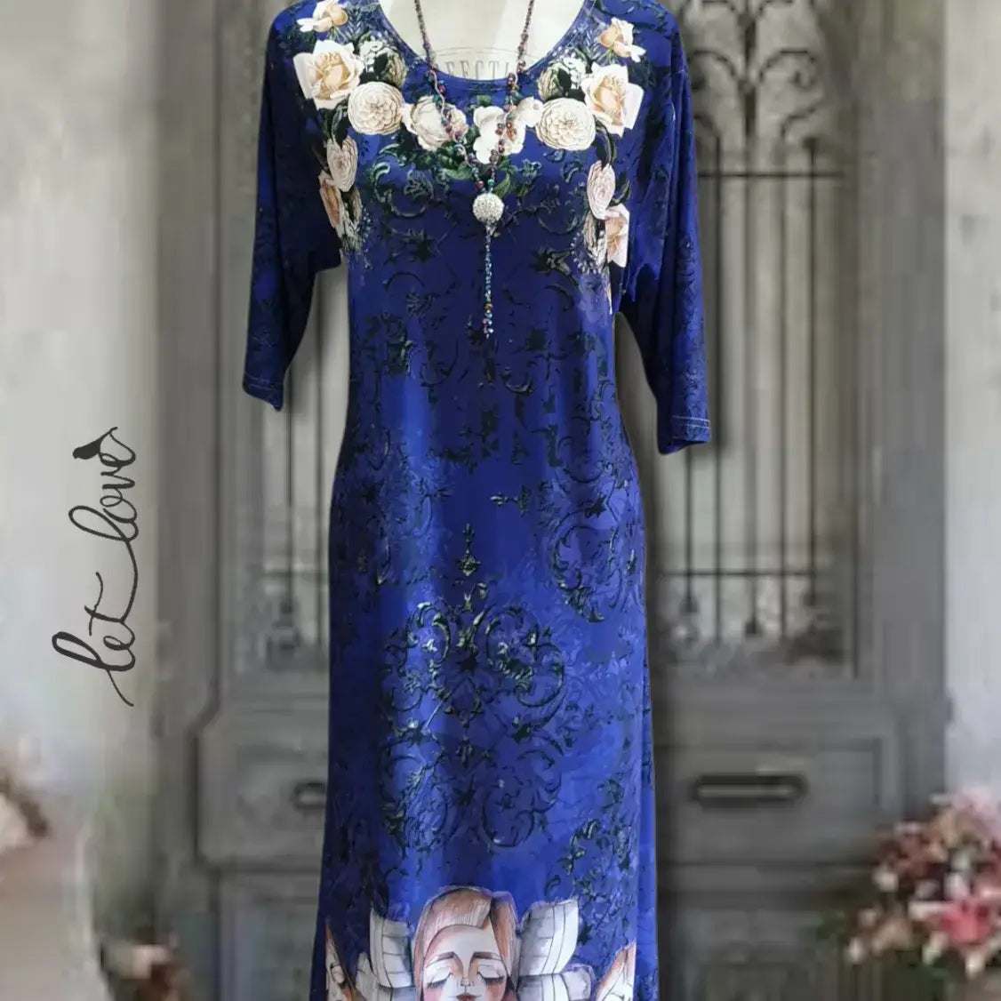 Ankle Length Dress with Sleeves - Let Love Clothing