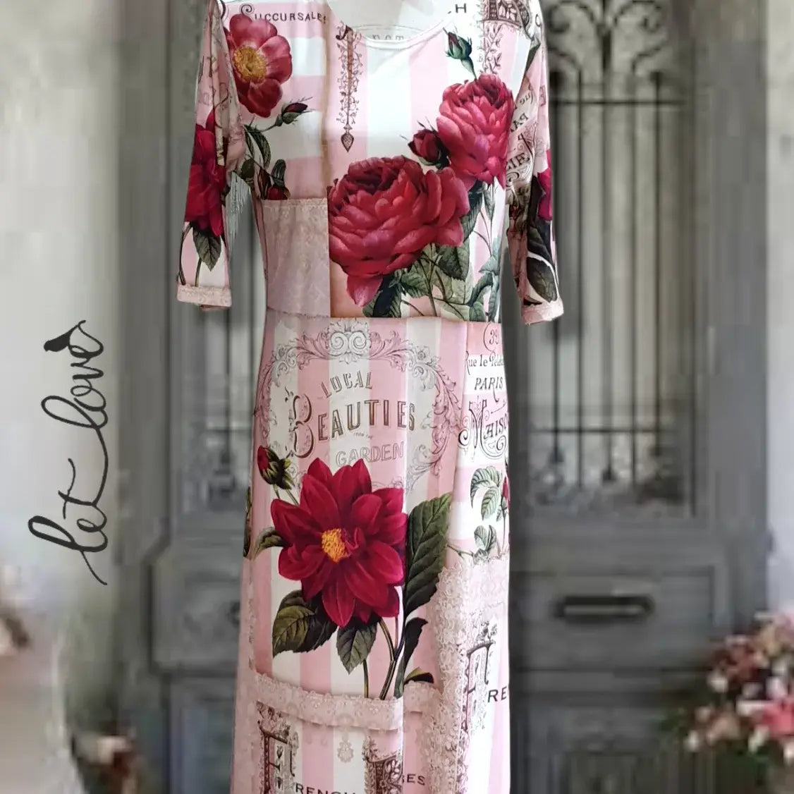 Ankle Length Dress with Sleeves - Let Love Clothing