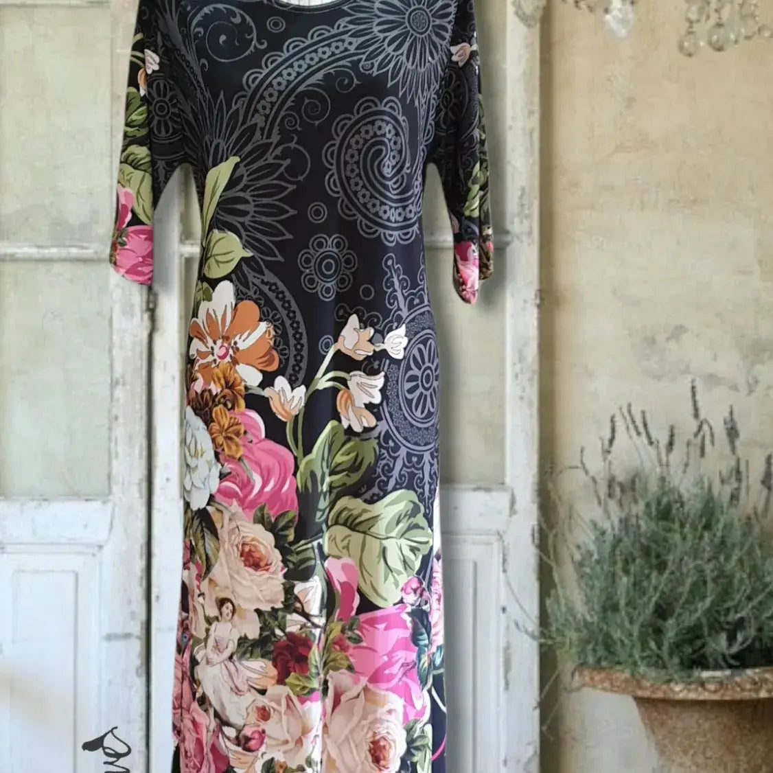 Ankle Length Dress with Sleeves - Let Love Clothing