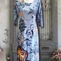 Ankle Length Dress with Sleeves - Let Love Clothing