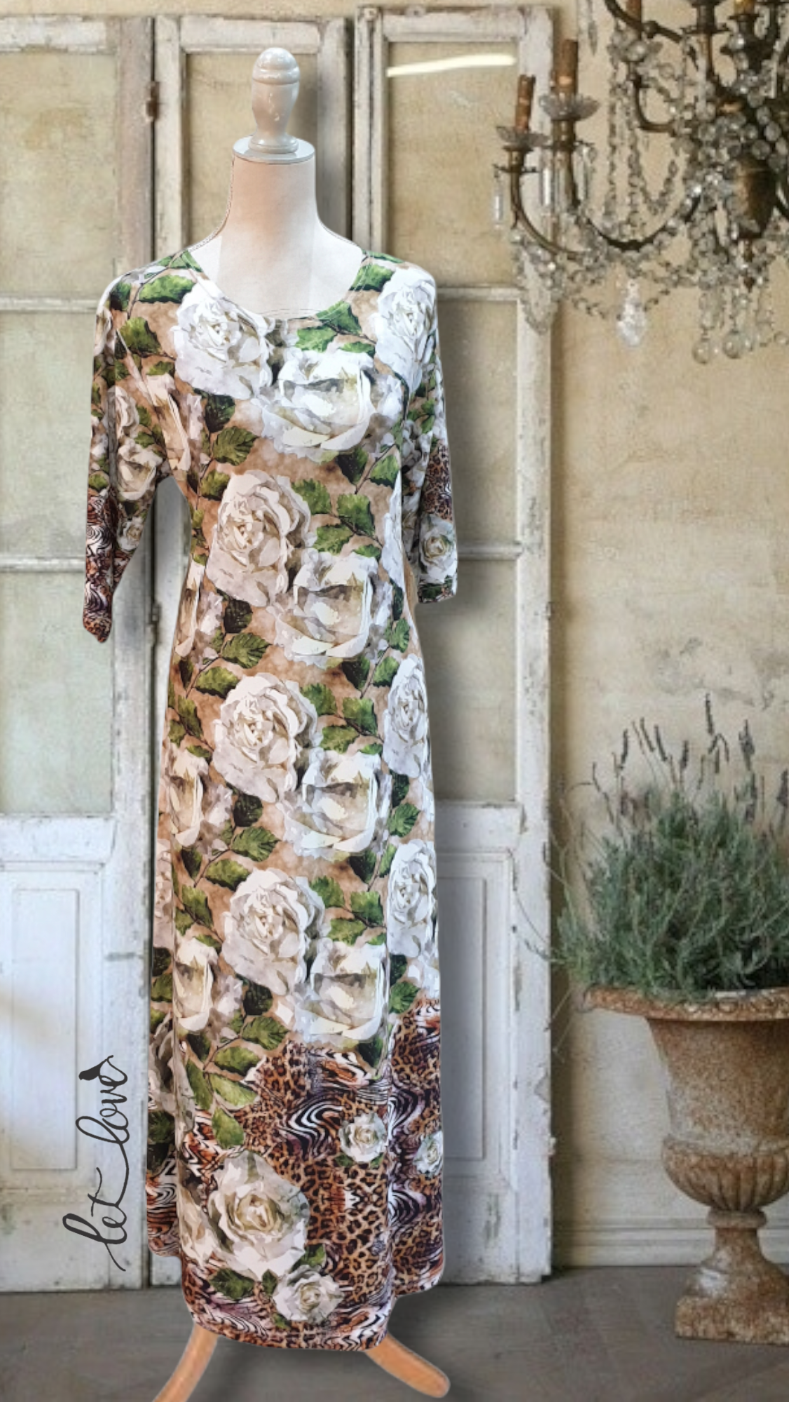 Ankle Length Dress with Sleeves
