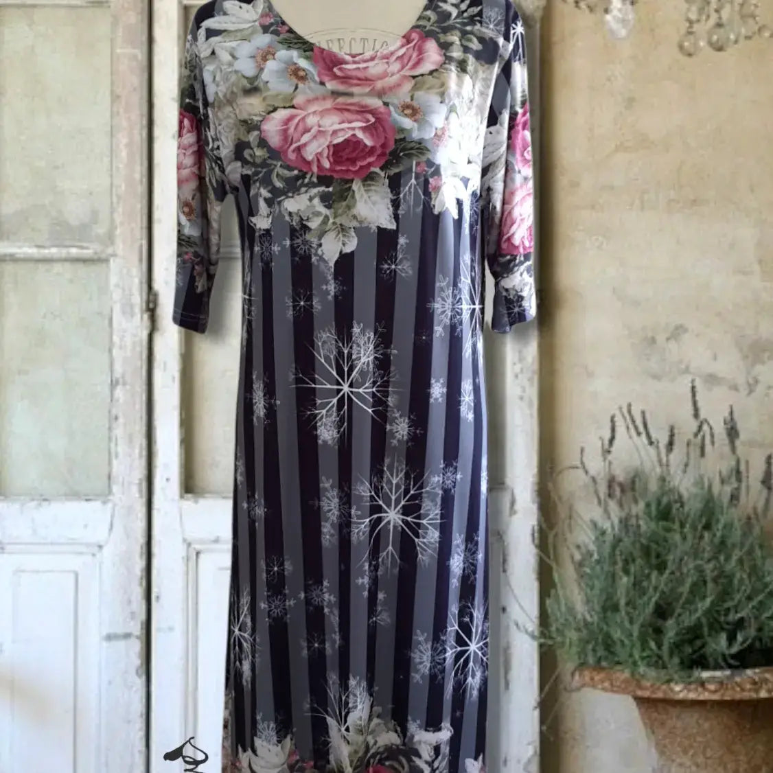 Ankle Length Dress with Sleeves - Let Love Clothing