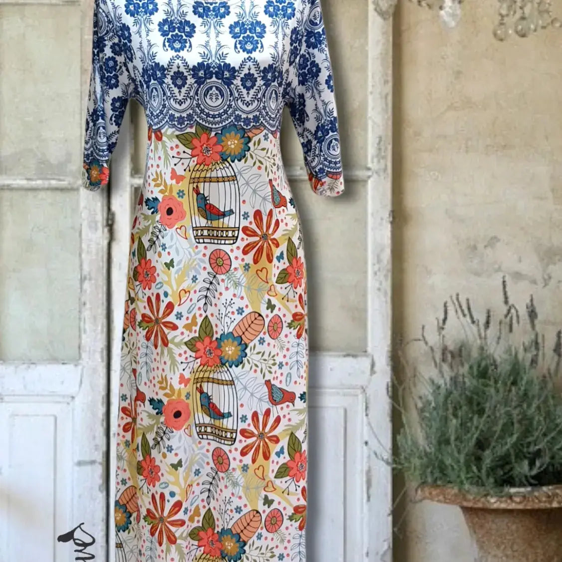 Ankle Length Dress with Sleeves - Let Love Clothing
