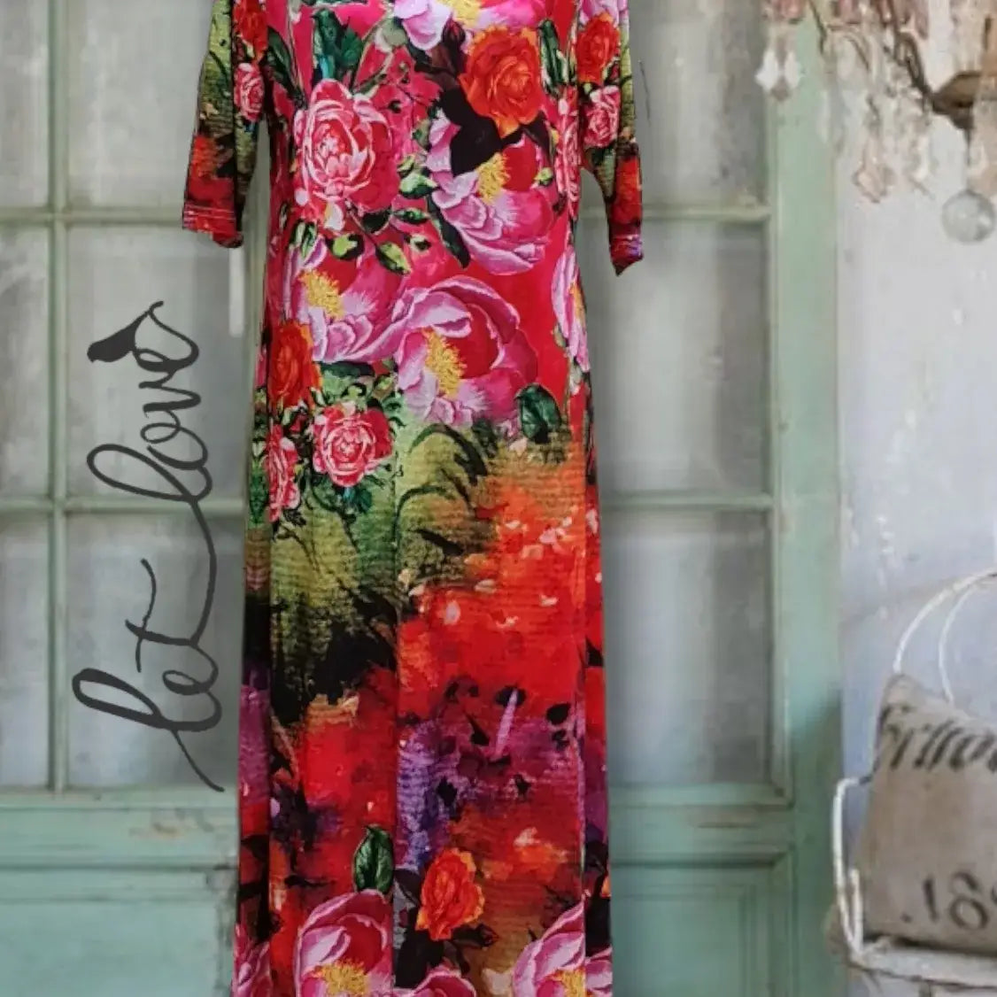 Ankle Length Dress with Sleeves - Let Love Clothing