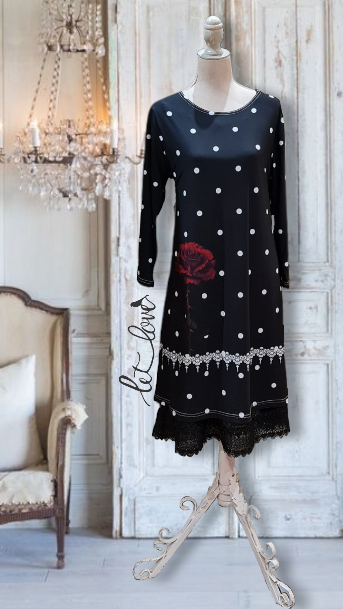Dress with Sleeves - Let Love Clothing