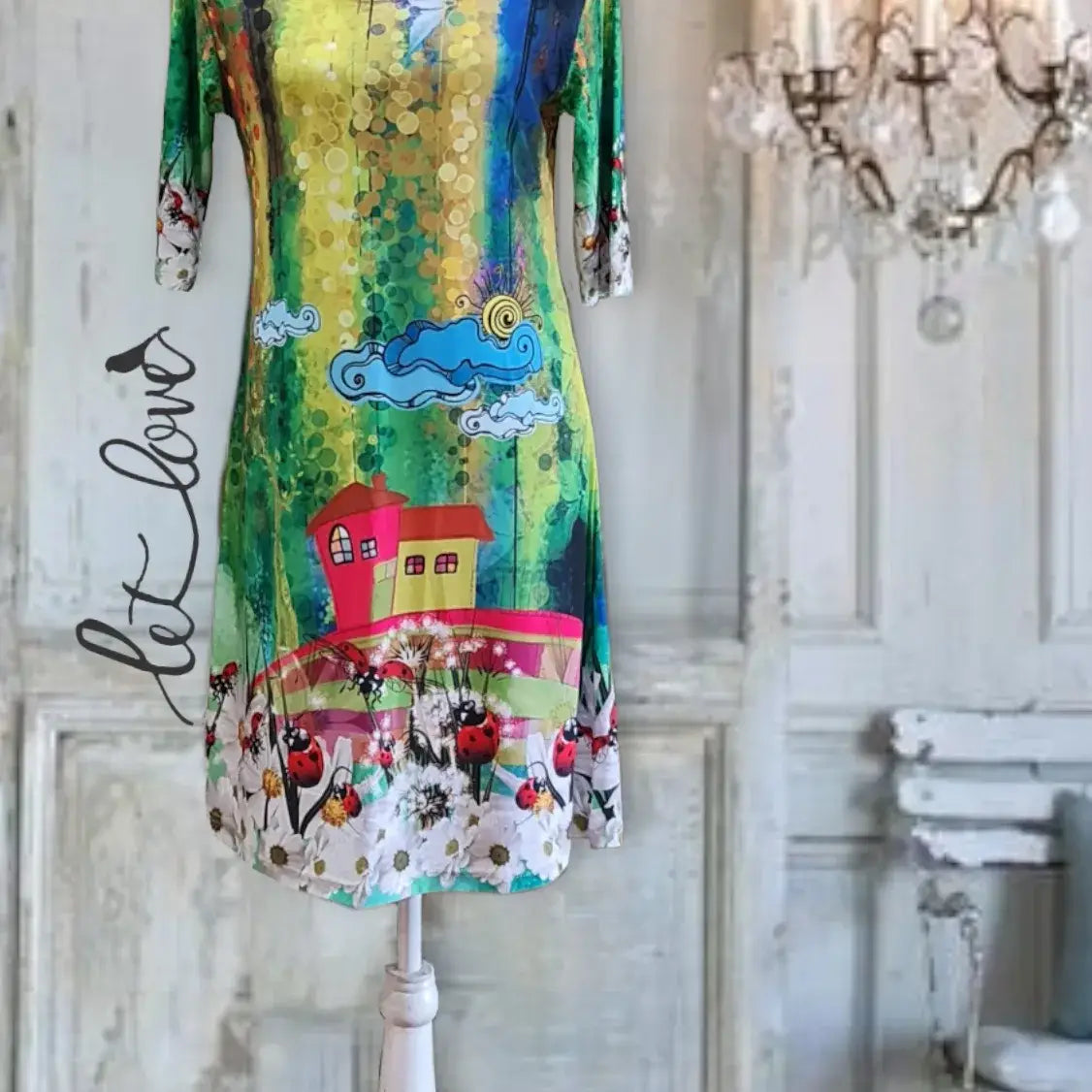 Dress with Sleeves - Let Love Clothing