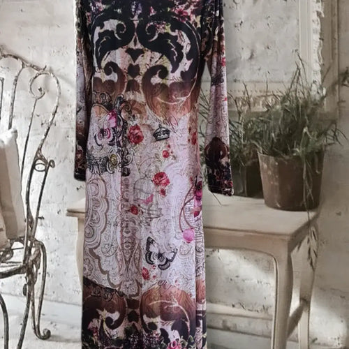 Ankle Length Dress with Sleeves - Let Love Clothing