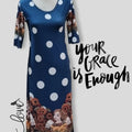 Ankle Length Dress with Sleeves - Let Love Clothing