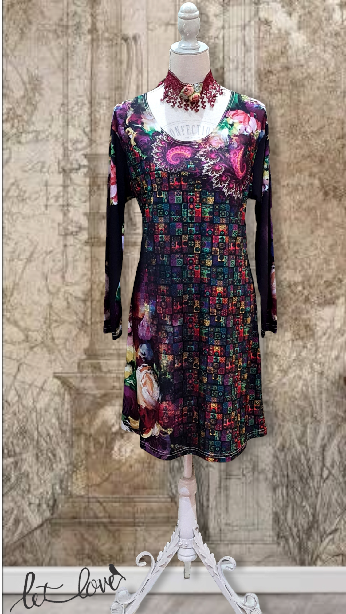 Dress with Sleeves - Let Love Clothing