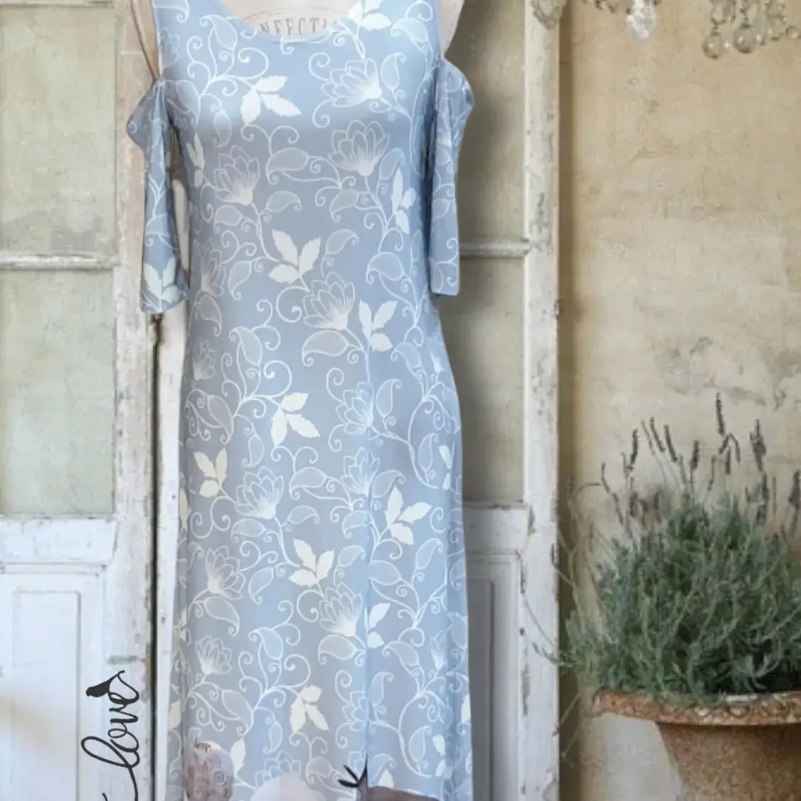 Ankle Length Dress with Sleeves - Let Love Clothing