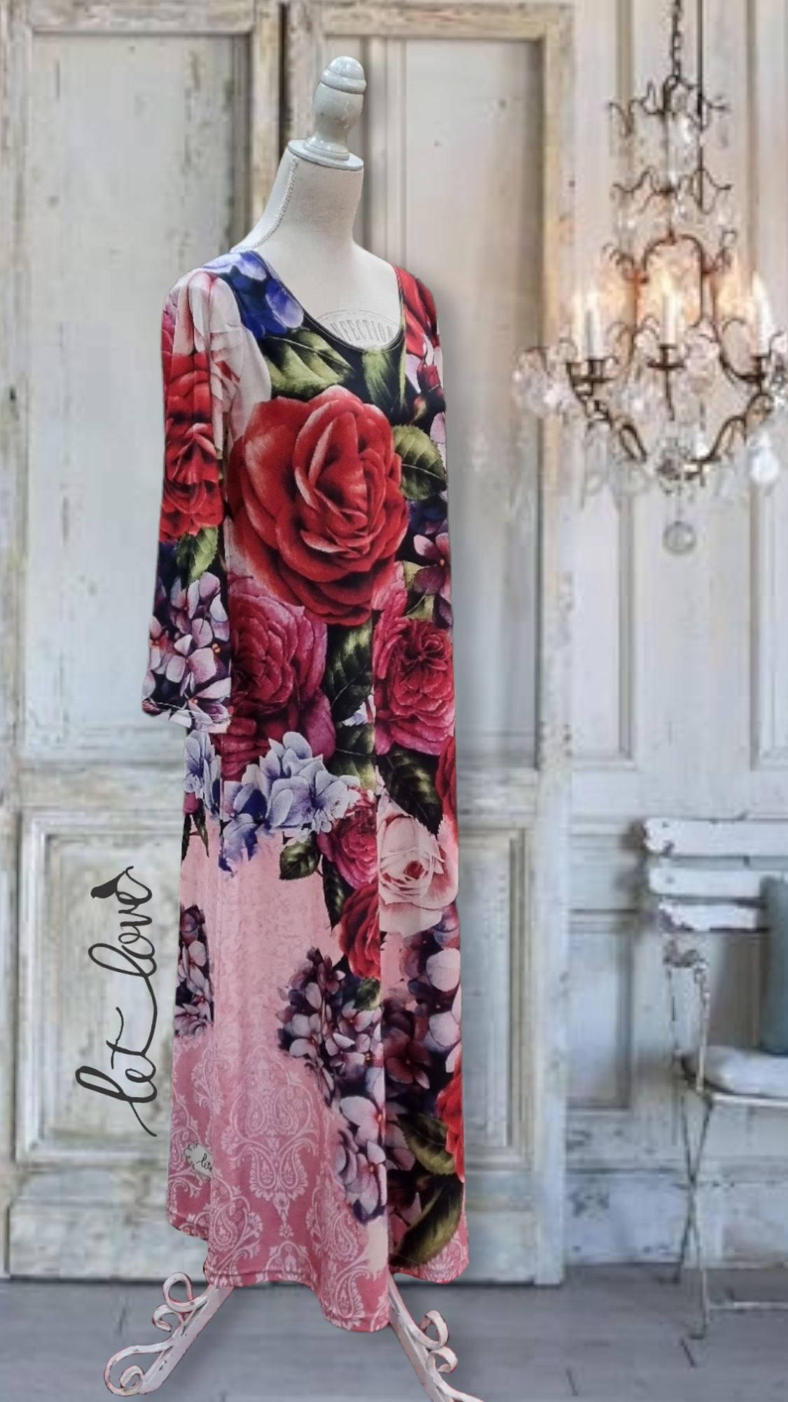 Ankle Length Dress with Sleeves
