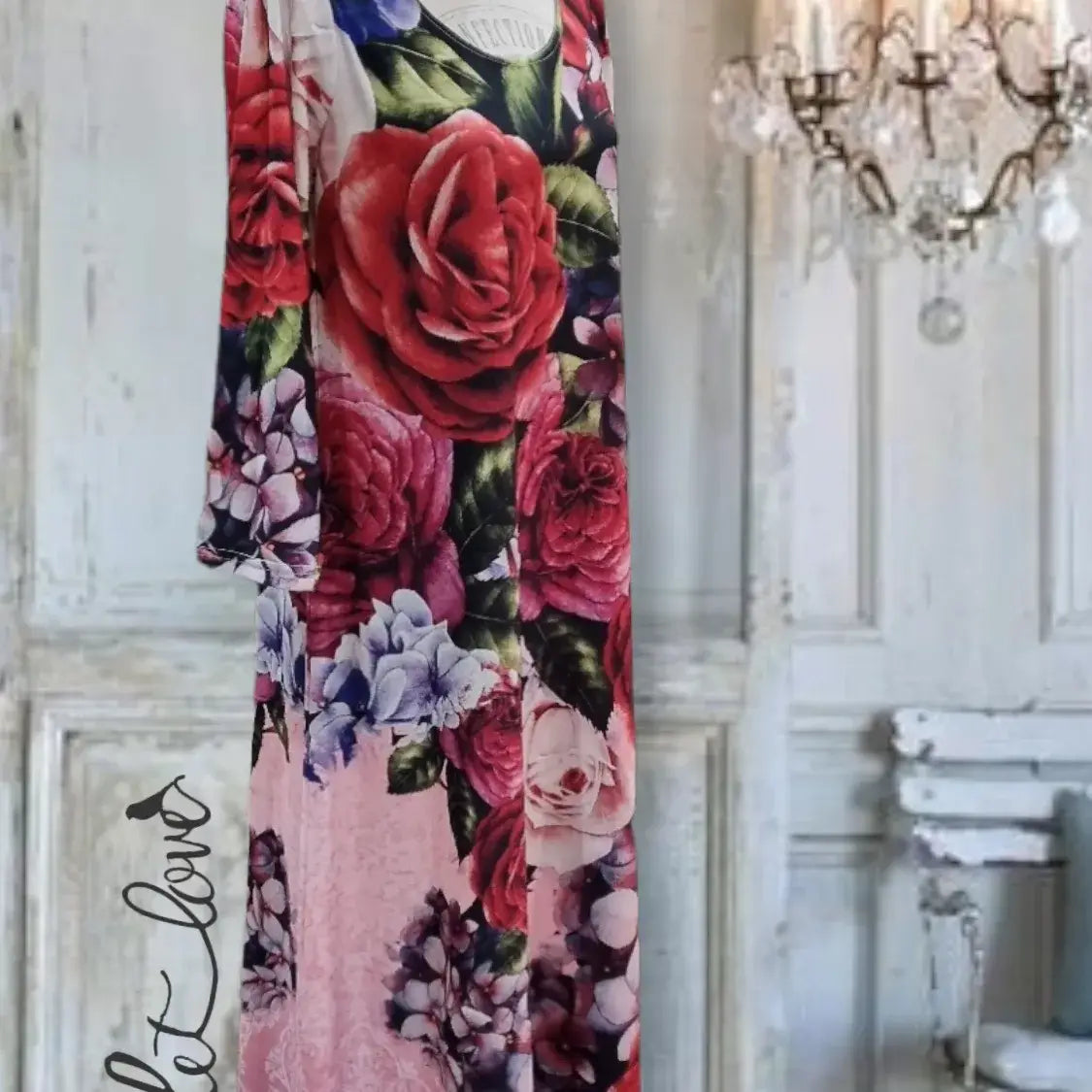 Ankle Length Dress with Sleeves - Let Love Clothing
