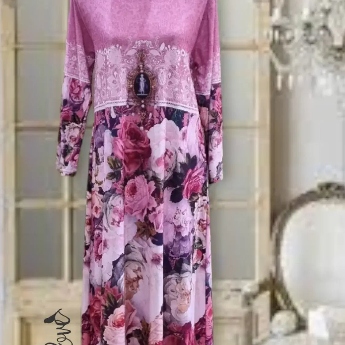 Ankle Length Dress with Sleeves - Let Love Clothing