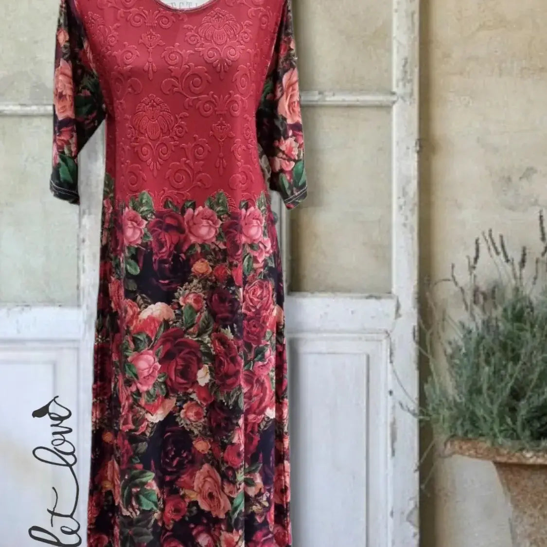 Ankle Length Dress with Sleeves - Let Love Clothing