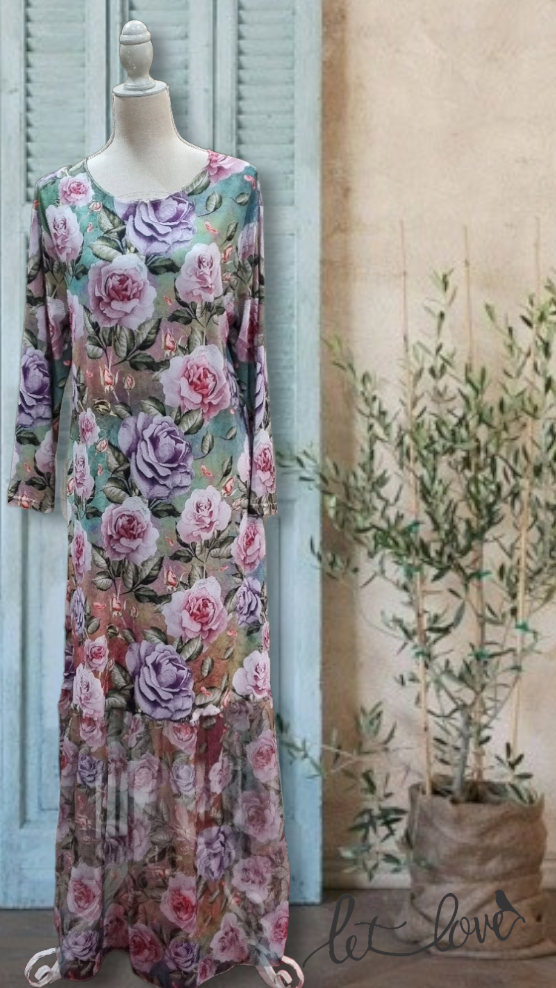 Ruffled Chiffon Hemline Dress