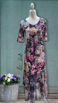 Ruffled Hem Ankle Length Dress - Let Love Clothing