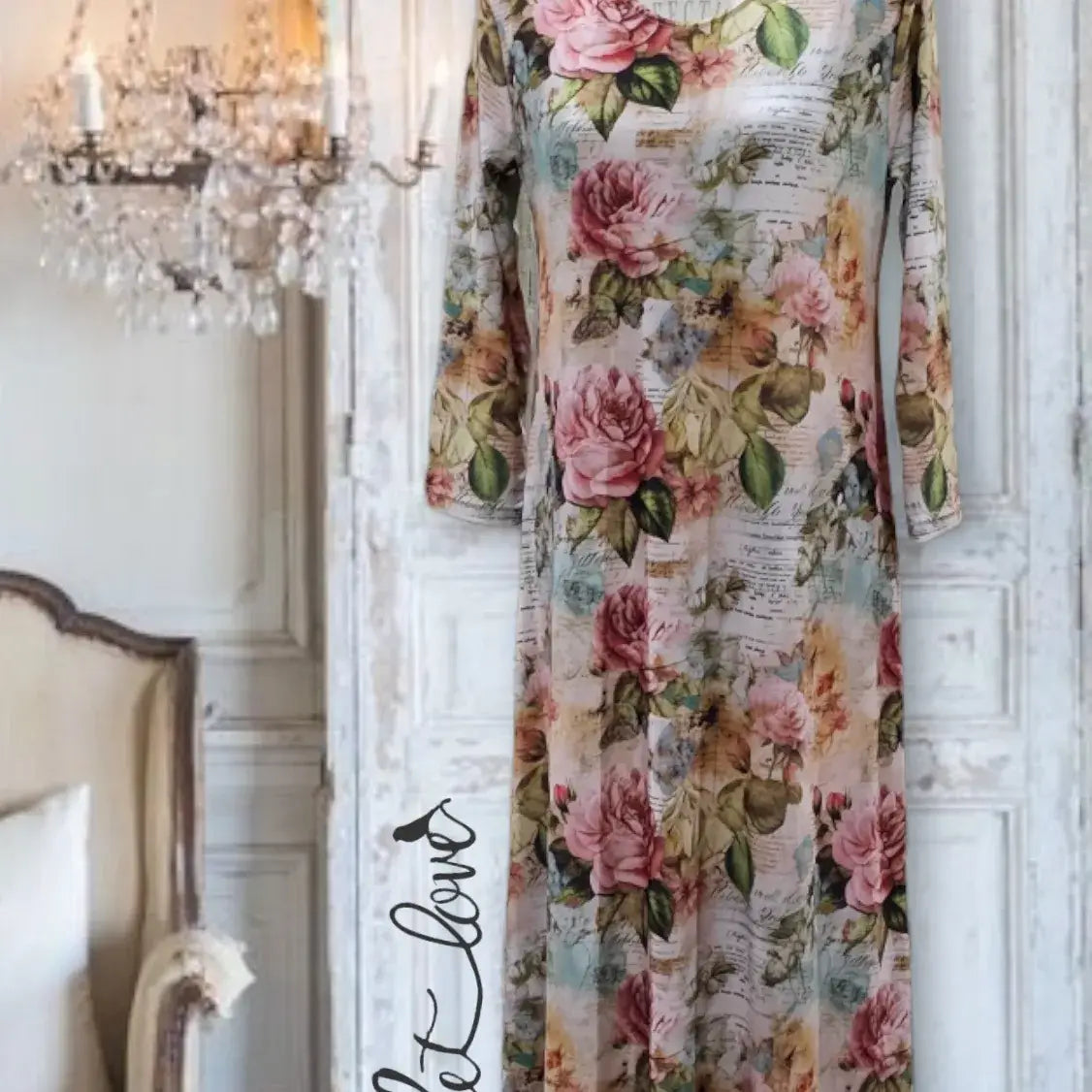 Ankle Length Dress with Sleeves - Let Love Clothing