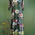 Ankle Length Dress with Sleeves - Let Love Clothing