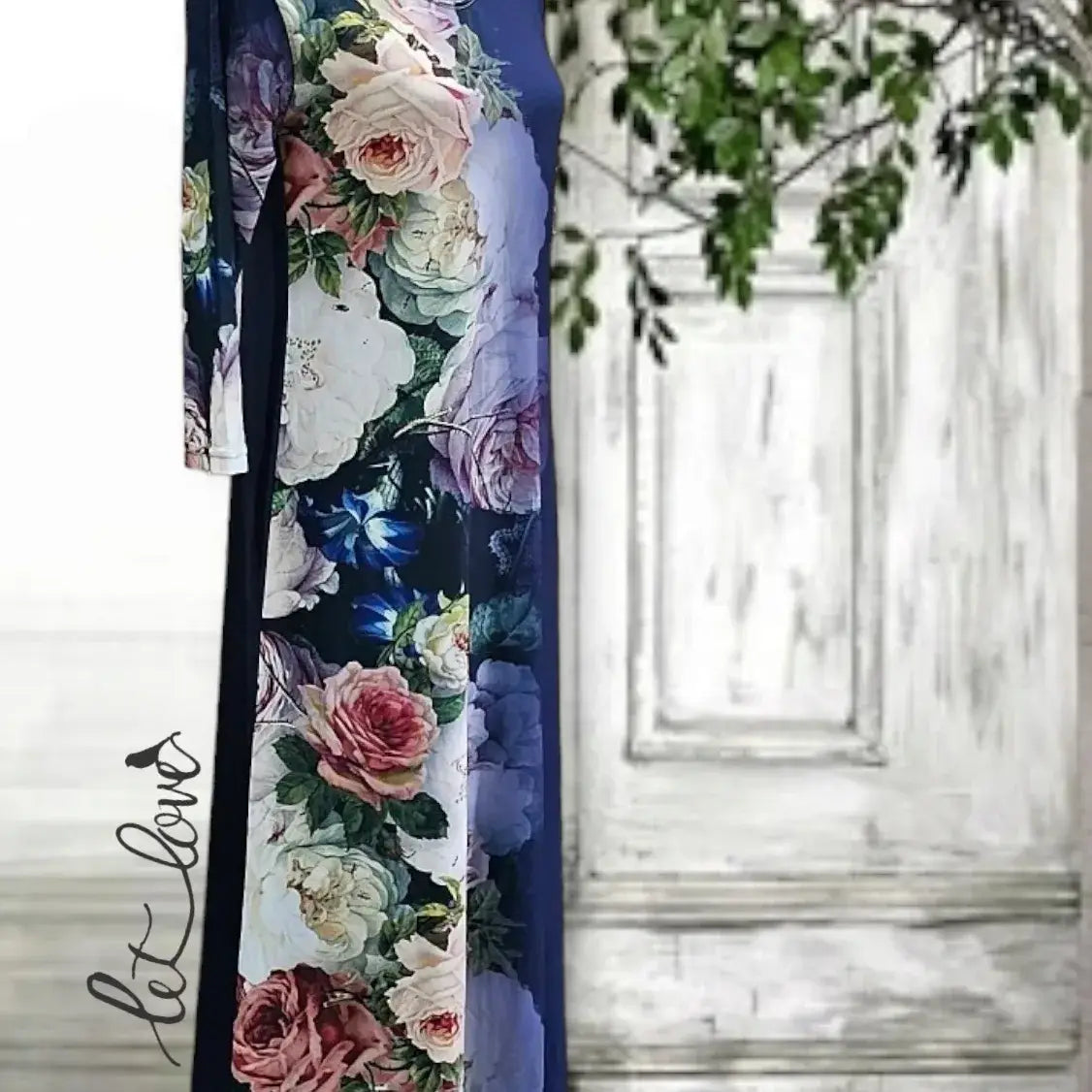 Ankle Length Dress with Sleeves - Let Love Clothing