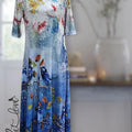 Ankle Length Dress with Sleeves - Let Love Clothing