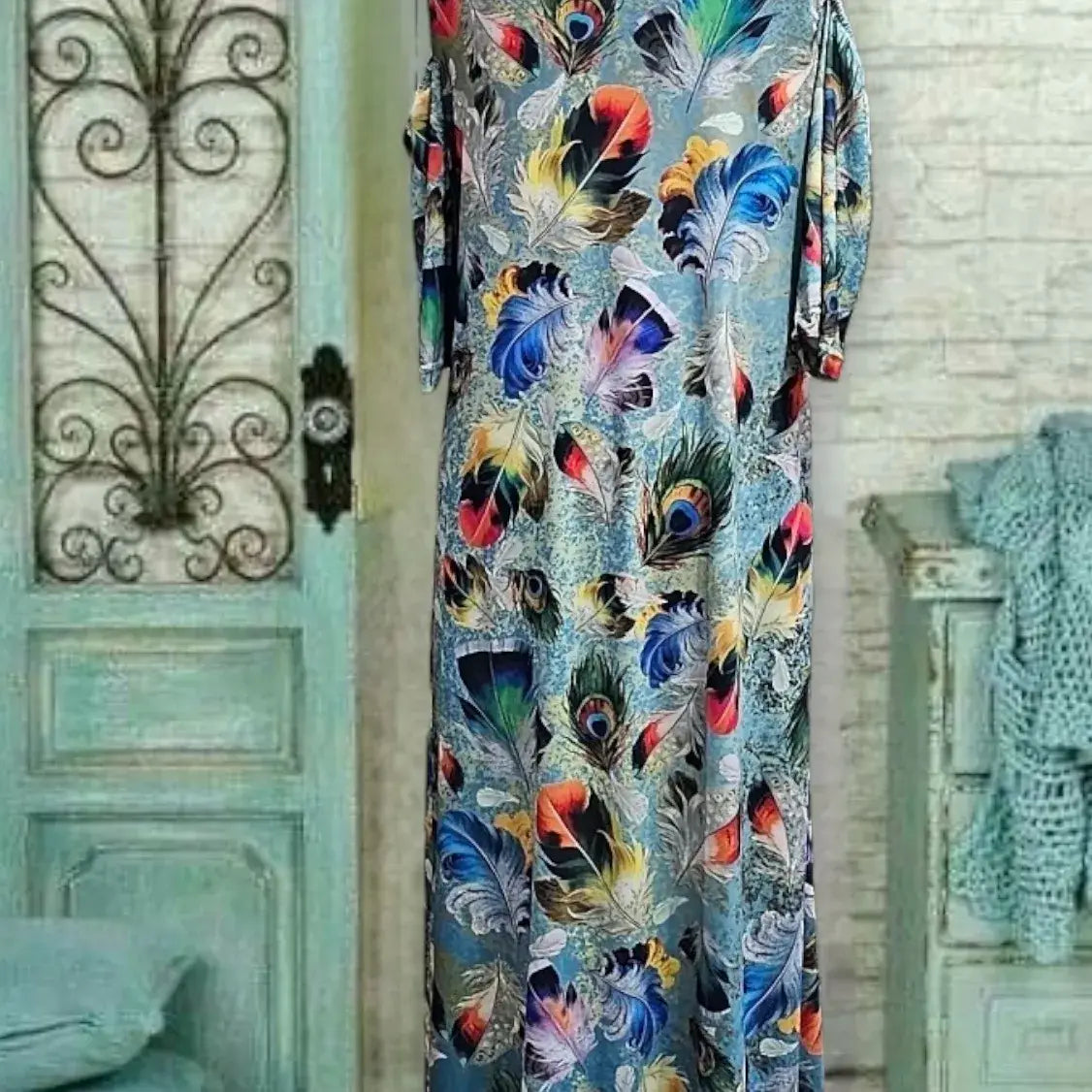 Ankle Length Dress with Sleeves - Let Love Clothing