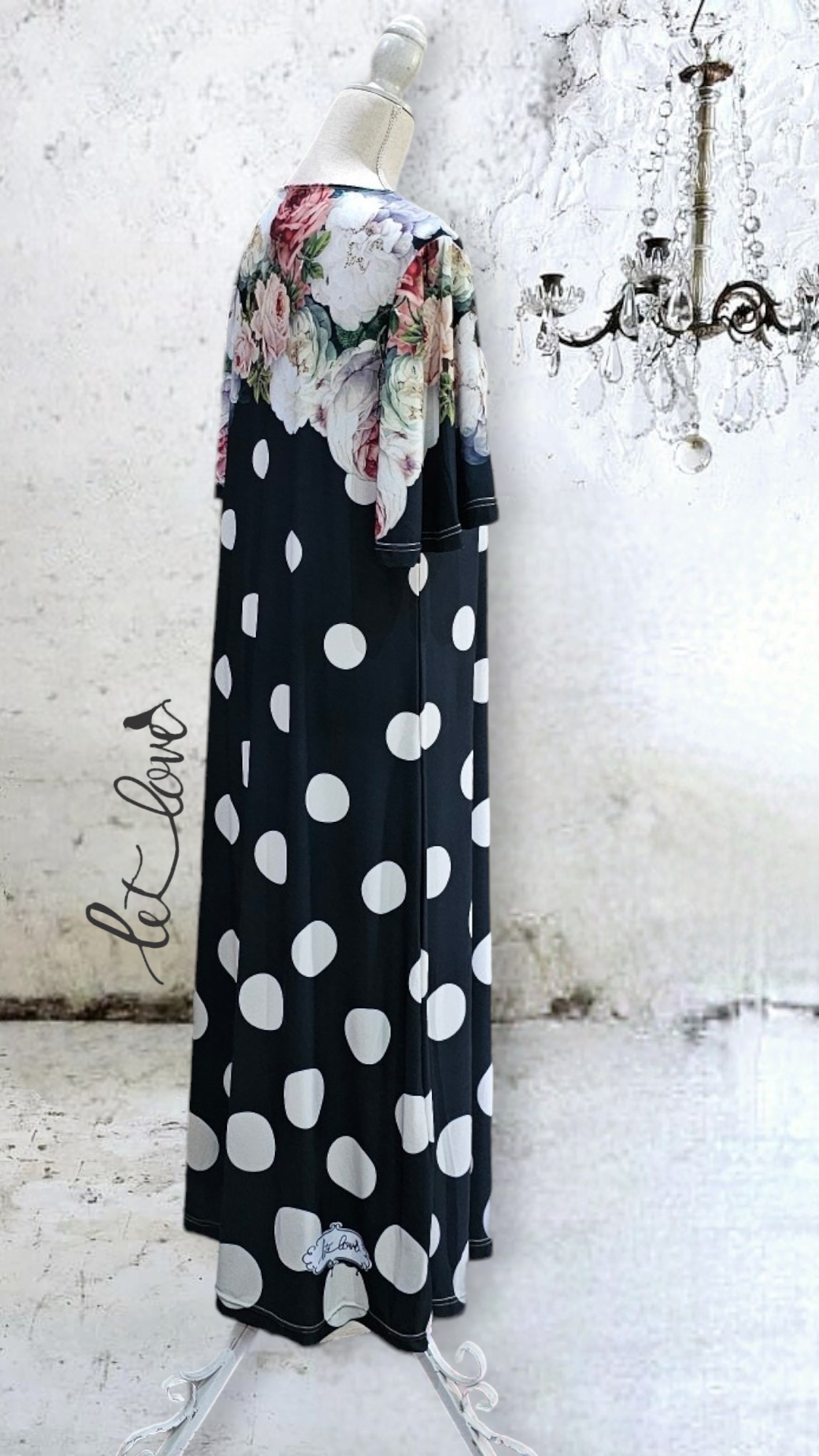 Ankle Length Dress with Sleeves - Let Love Clothing