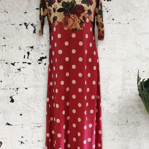 Ankle Length Dress with Sleeves - Let Love Clothing