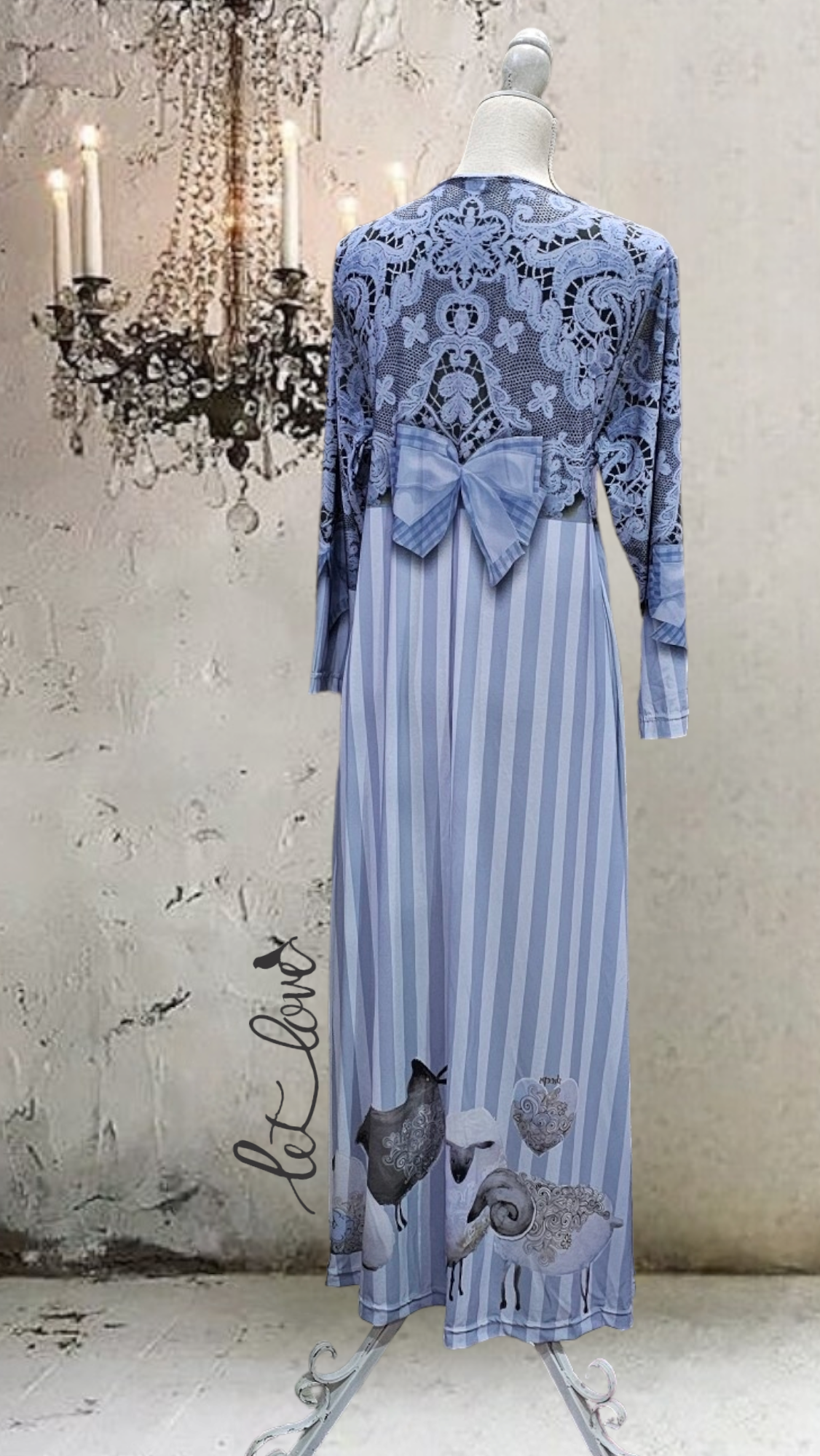 Ankle Length Dress with Sleeves - Let Love Clothing