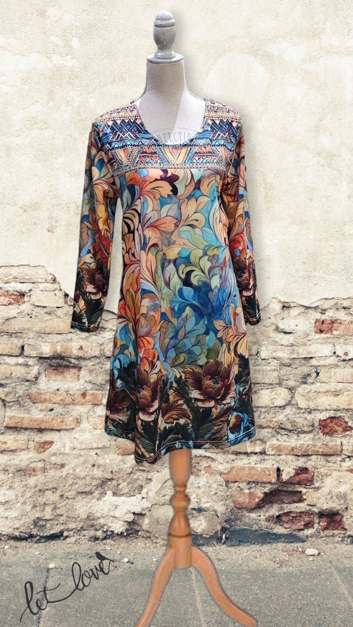 Dress with Sleeves - Let Love Clothing