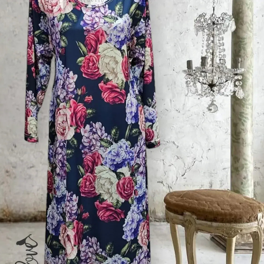 Ankle Length Dress with Sleeves - Let Love Clothing