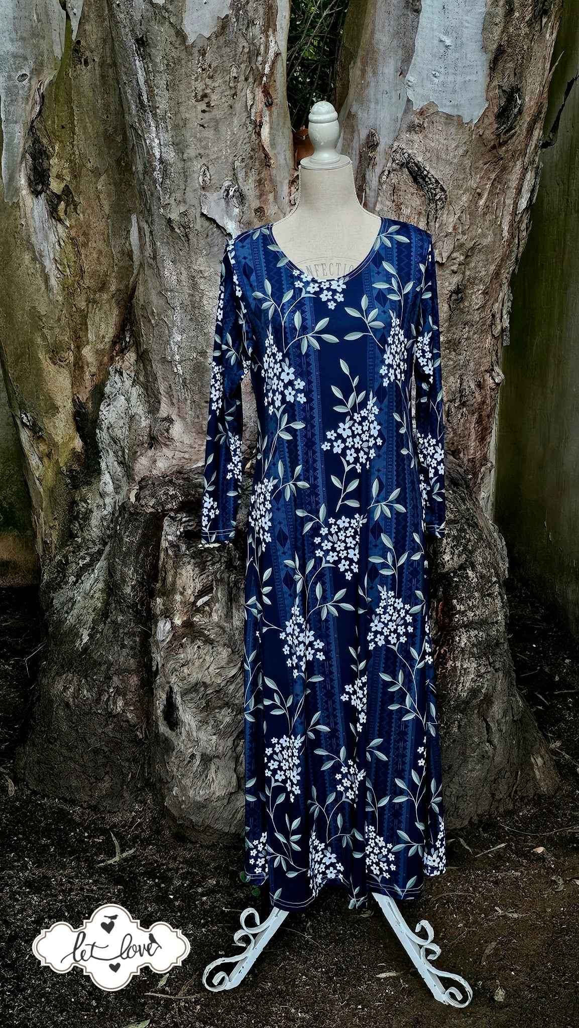 Ankle Length Dress with Sleeves