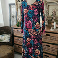Ankle Length Dress with Sleeves - Let Love Clothing