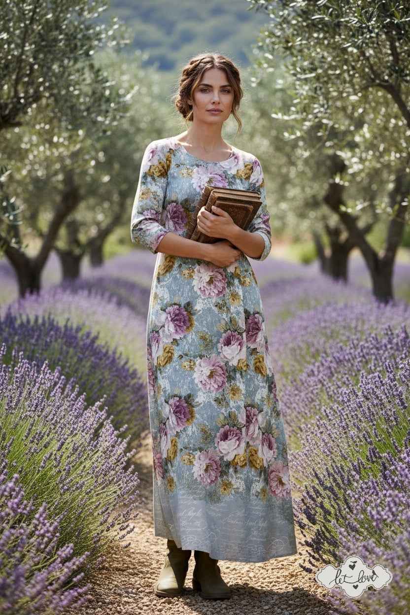 Ankle Length Dress with Sleeves