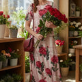 Ankle Length Dress with Sleeves - Let Love Clothing