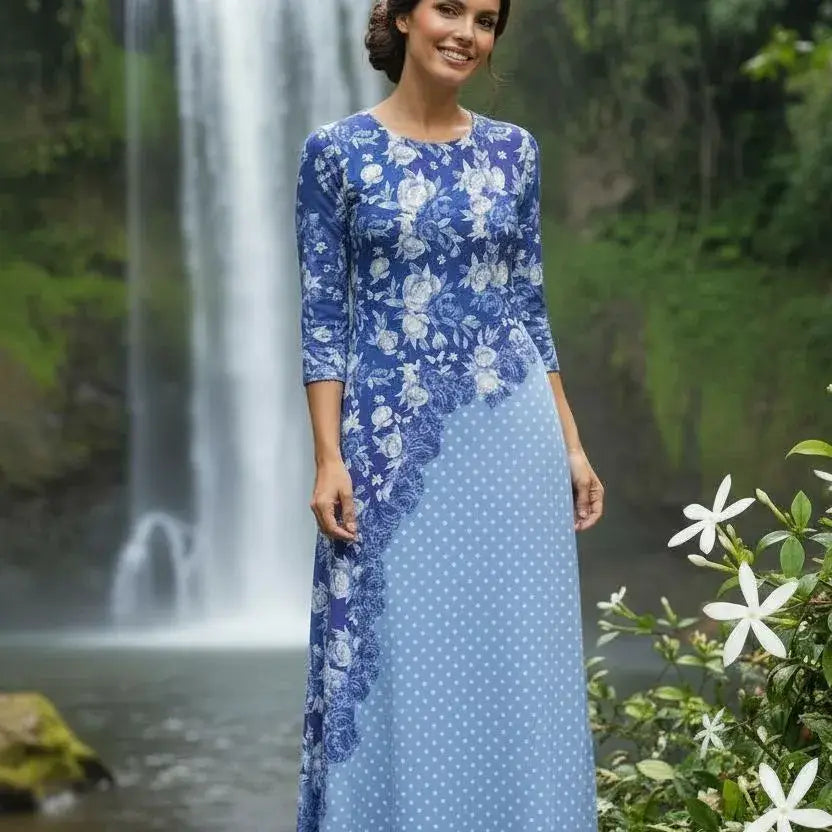 Ankle Length Dress with Sleeves - Let Love Clothing